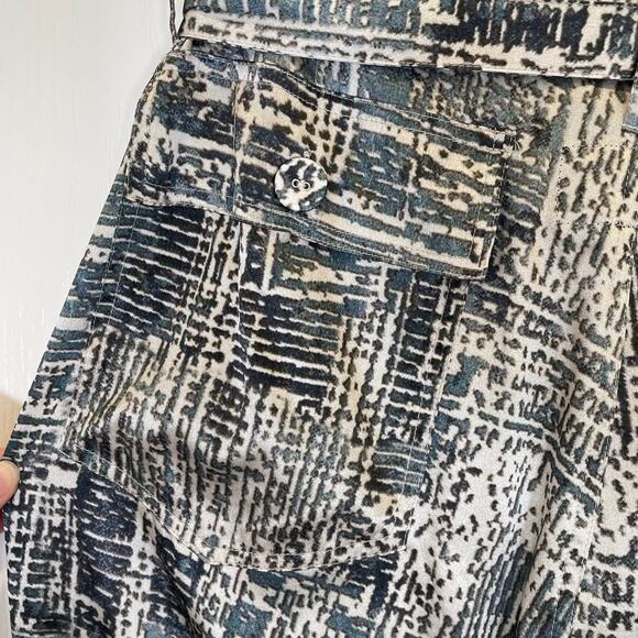 Johnny Was Pete & Greta Silk Straight Leg Pants Belted Printed S - Picture 7 of 7